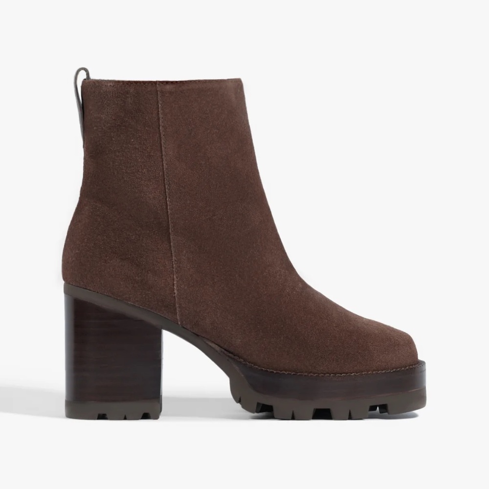 *Brand New - Never Worn!* Schutz 240 Platform Suede Bootie – Root Brown – Size 8